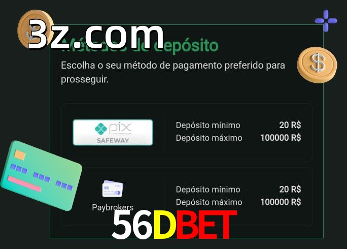 O cassino 56DBETbet oferece uma grande variedade de métodos de pagamento
